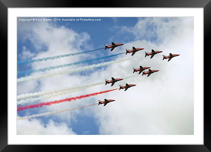 Red Arrows 3 Framed Mounted Print by Paul Brewer