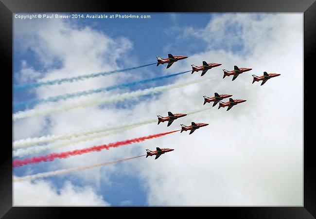 Red Arrows 3 Framed Print by Paul Brewer