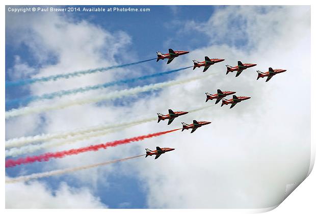 Red Arrows 3 Print by Paul Brewer