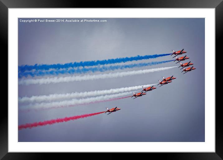 Red Arrows 4 Framed Mounted Print by Paul Brewer