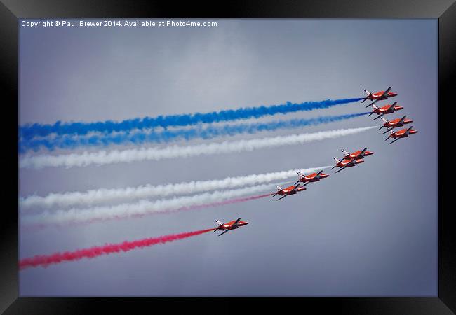 Red Arrows 4 Framed Print by Paul Brewer