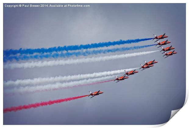 Red Arrows 4 Print by Paul Brewer