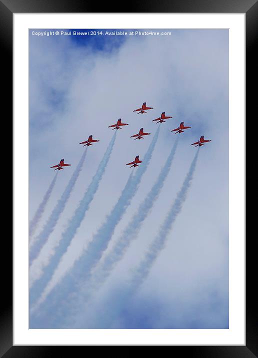 Red Arrows 5 Framed Mounted Print by Paul Brewer