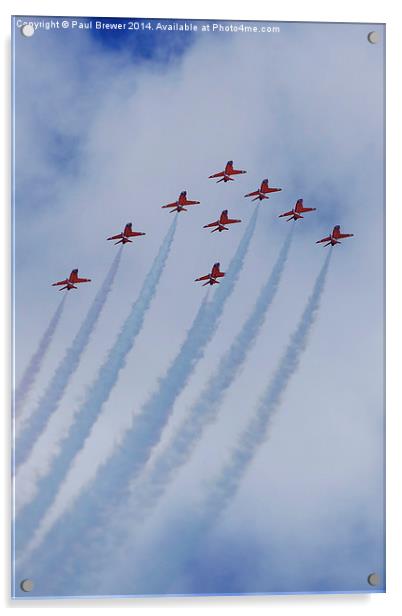 Red Arrows 5 Acrylic by Paul Brewer