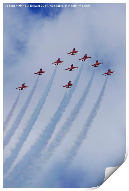 Red Arrows 5 Print by Paul Brewer