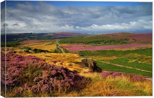 View From Burbage Rocks  Canvas Print by Darren Galpin