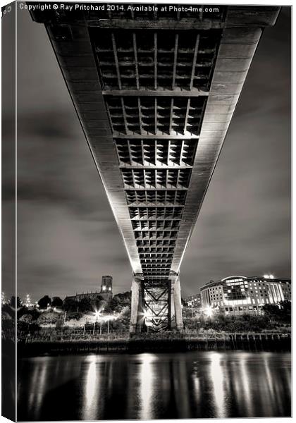  Under The Tyne Bridge Canvas Print by Ray Pritchard