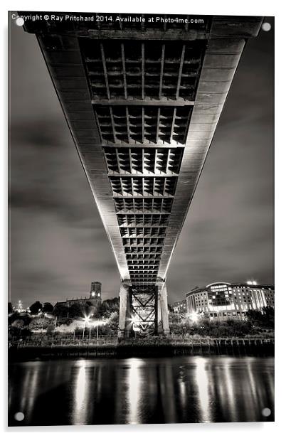  Under The Tyne Bridge Acrylic by Ray Pritchard