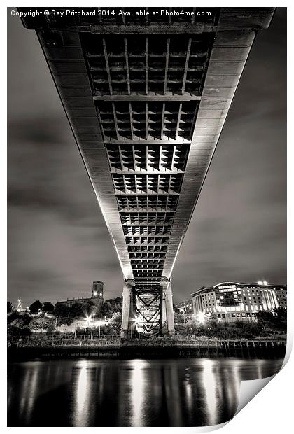  Under The Tyne Bridge Print by Ray Pritchard