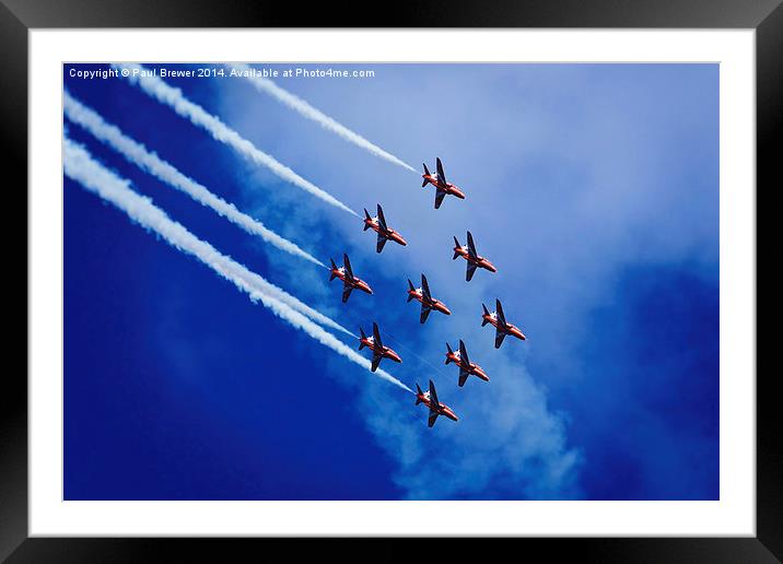 Red Arrows 6 Framed Mounted Print by Paul Brewer