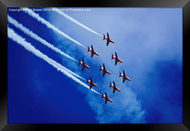 Red Arrows 6 Framed Print by Paul Brewer