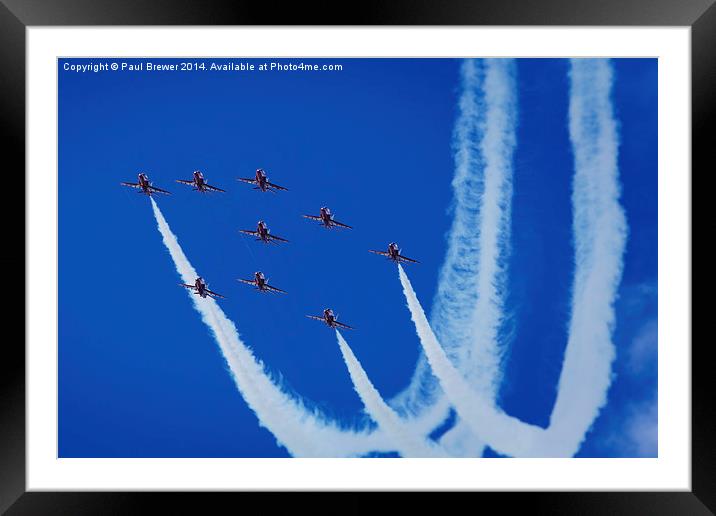 Red Arrows 8 Framed Mounted Print by Paul Brewer