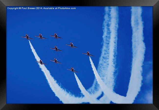 Red Arrows 8 Framed Print by Paul Brewer