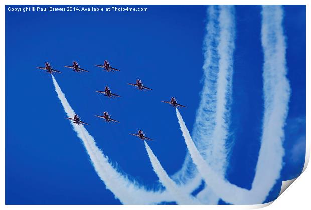 Red Arrows 8 Print by Paul Brewer