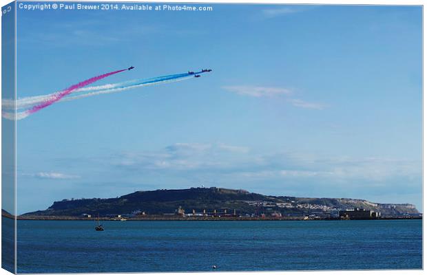 Red Arrows 9 Canvas Print by Paul Brewer
