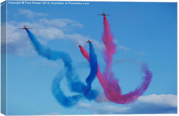 Red Arrows 10 Canvas Print by Paul Brewer