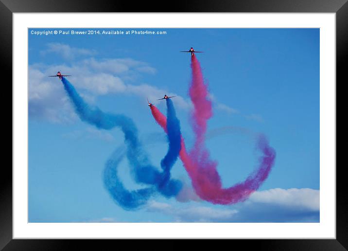Red Arrows 10 Framed Mounted Print by Paul Brewer