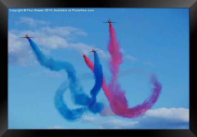 Red Arrows 10 Framed Print by Paul Brewer