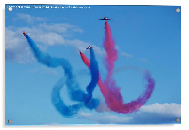 Red Arrows 10 Acrylic by Paul Brewer