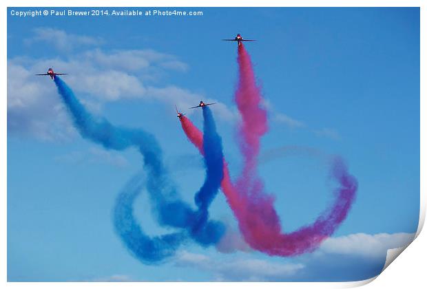 Red Arrows 10 Print by Paul Brewer