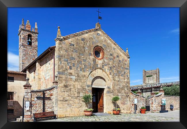 Chuch at Monteriggione  Framed Print by Ian Duffield