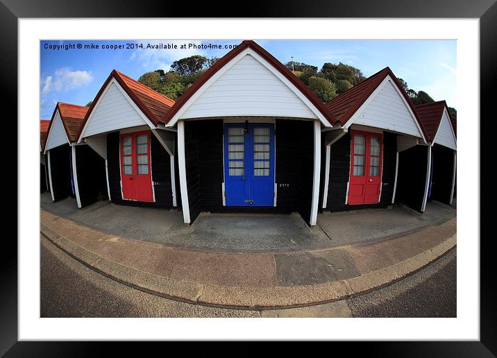  global  beach huts Framed Mounted Print by mike cooper