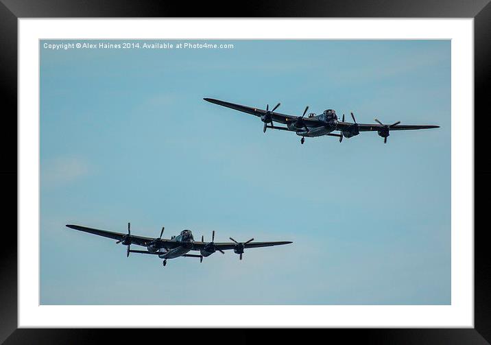  Avro Lancaster duet  Framed Mounted Print by Alex Haines