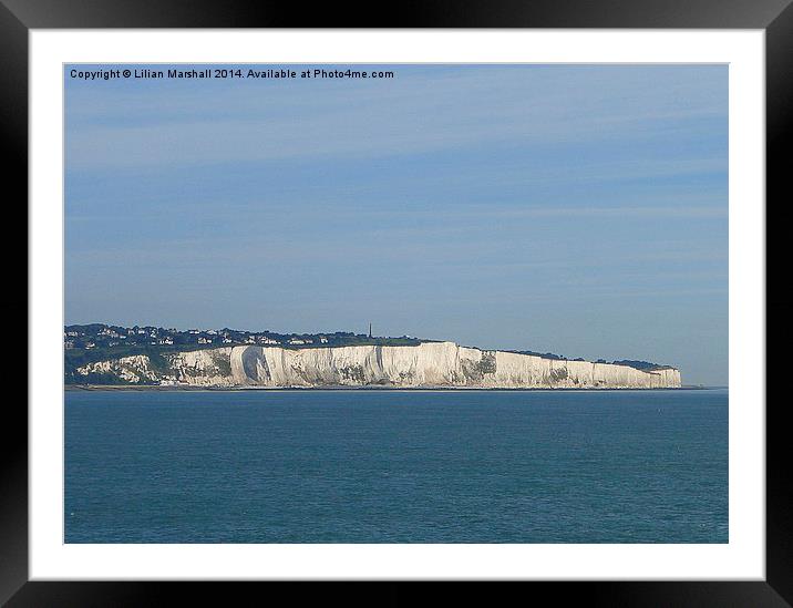  White Cliffs of Dover. Framed Mounted Print by Lilian Marshall