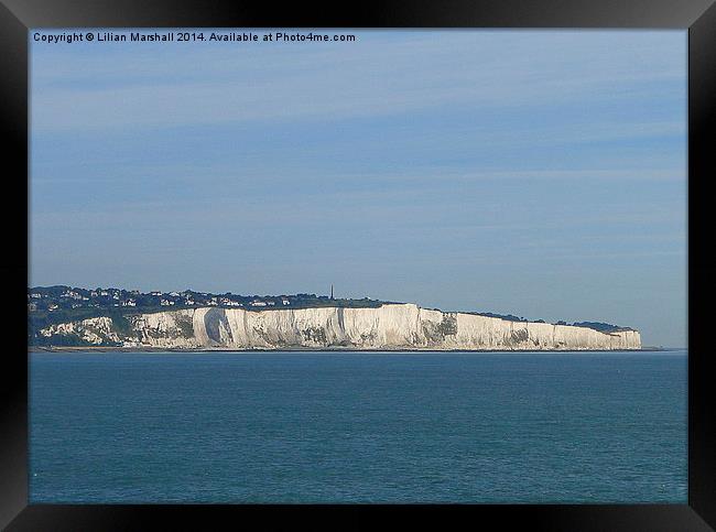  White Cliffs of Dover. Framed Print by Lilian Marshall