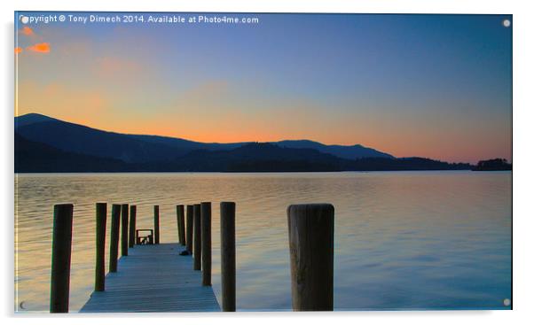   Sunset at Barrow Bay. Acrylic by Tony Dimech