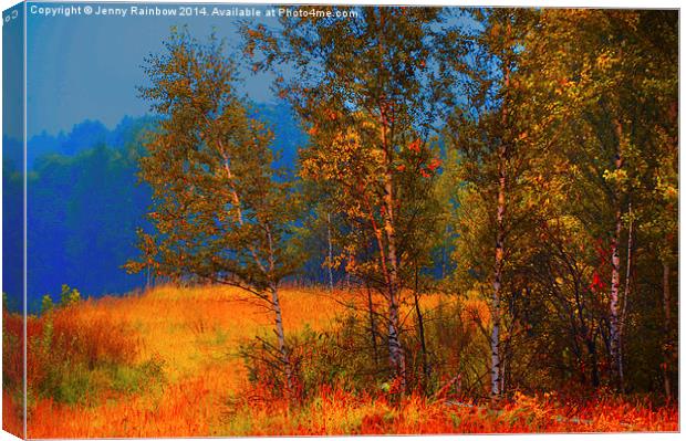  Impressionistic Autumn  Canvas Print by Jenny Rainbow