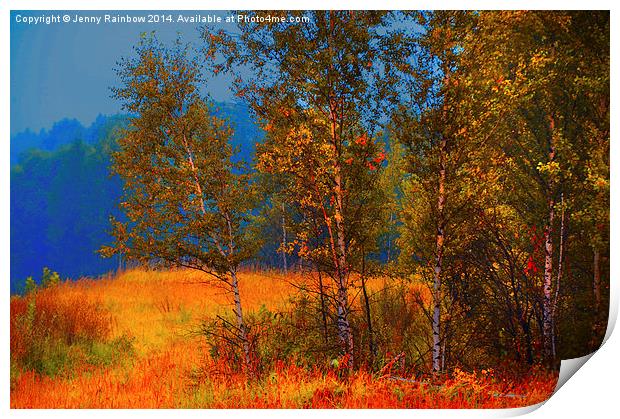 Impressionistic Autumn  Print by Jenny Rainbow