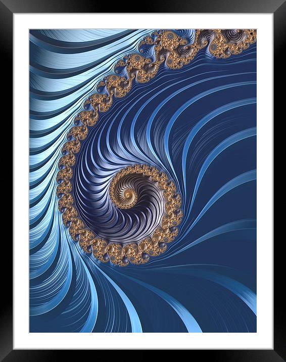  Rippled Blue Framed Mounted Print by Amanda Moore