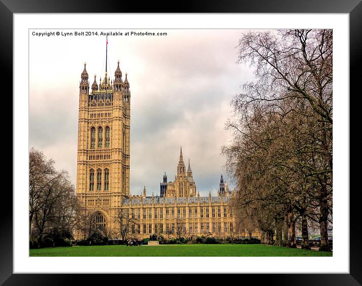  Victoria Tower London Framed Mounted Print by Lynn Bolt