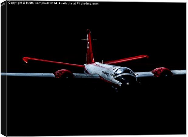  Canberra WT333 in the shadows. Canvas Print by Keith Campbell