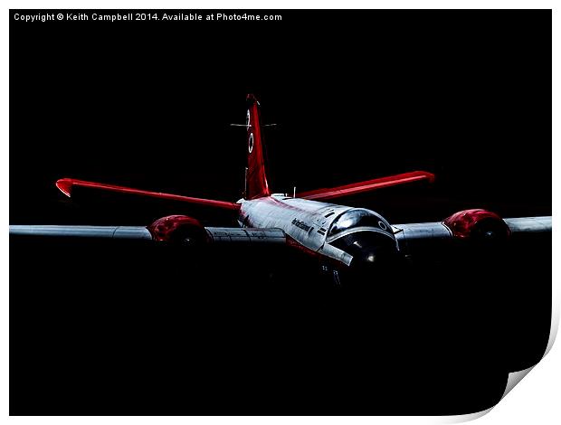  Canberra WT333 in the shadows. Print by Keith Campbell
