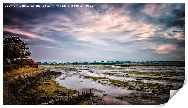  Landermere Quay after the sunset Print by matthew  mallett