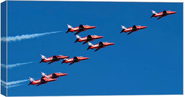  red arrows flight Canvas Print by eric carpenter