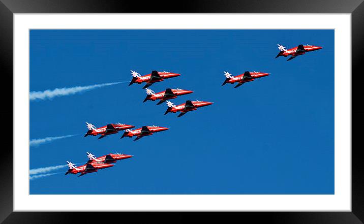  red arrows flight Framed Mounted Print by eric carpenter