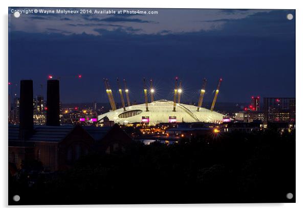  The O2 Arena London Acrylic by Wayne Molyneux