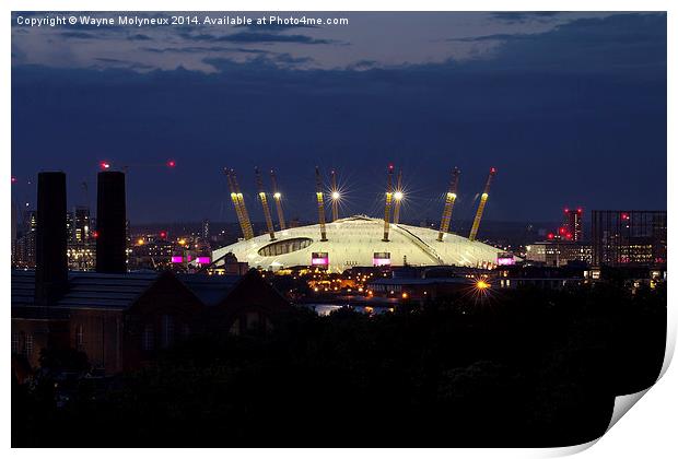  The O2 Arena London Print by Wayne Molyneux