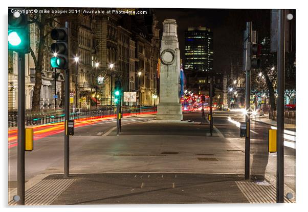  night time at the cenotaph Acrylic by mike cooper