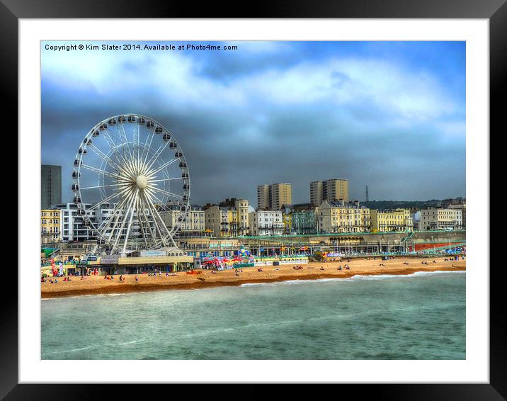  Brighton Seafront Framed Mounted Print by Kim Slater