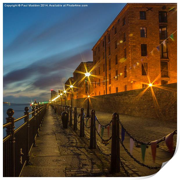  Albert Dock Promenade Print by Paul Madden