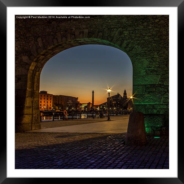  Albert Dock Archway Framed Mounted Print by Paul Madden