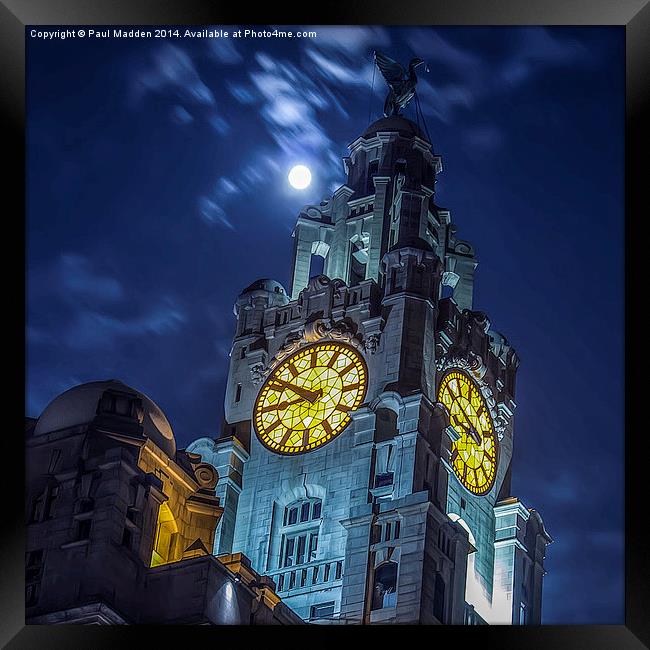  Top of the Liver Building Framed Print by Paul Madden