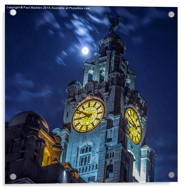  Top of the Liver Building Acrylic by Paul Madden