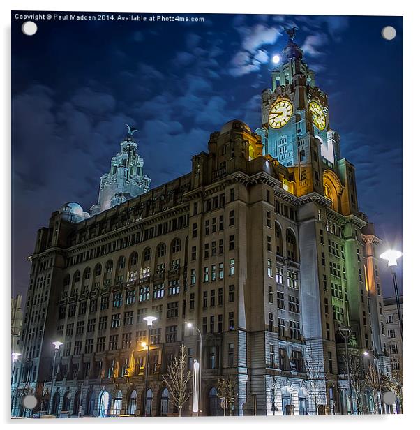  The Royal Liver Building Acrylic by Paul Madden