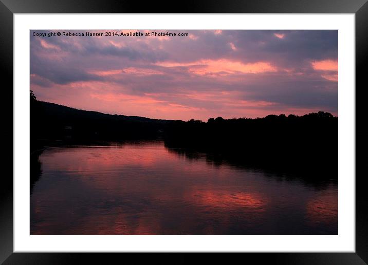  Dawn on the Susquehanna  Framed Mounted Print by Rebecca Hansen