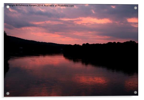  Dawn on the Susquehanna  Acrylic by Rebecca Hansen